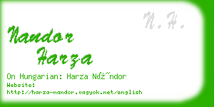 nandor harza business card